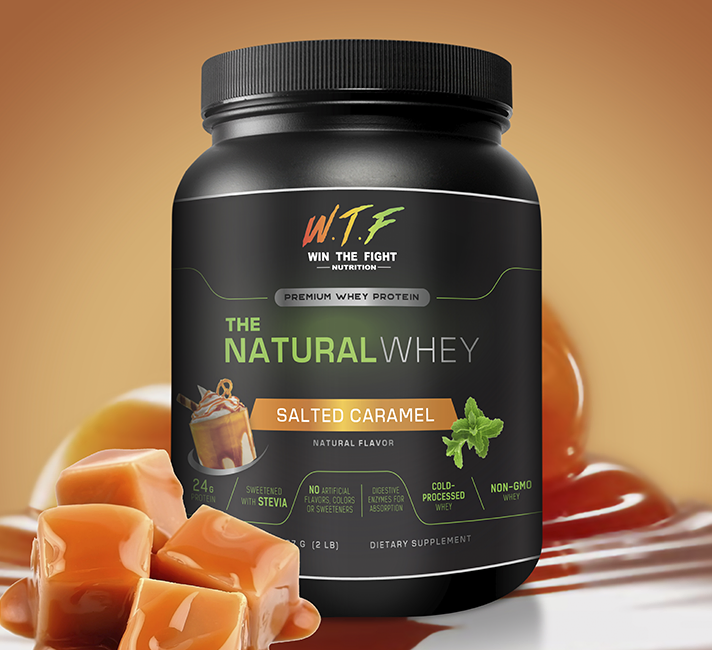 Salted Caramel Whey Protein Powder Supplements for MMA Fighters webp