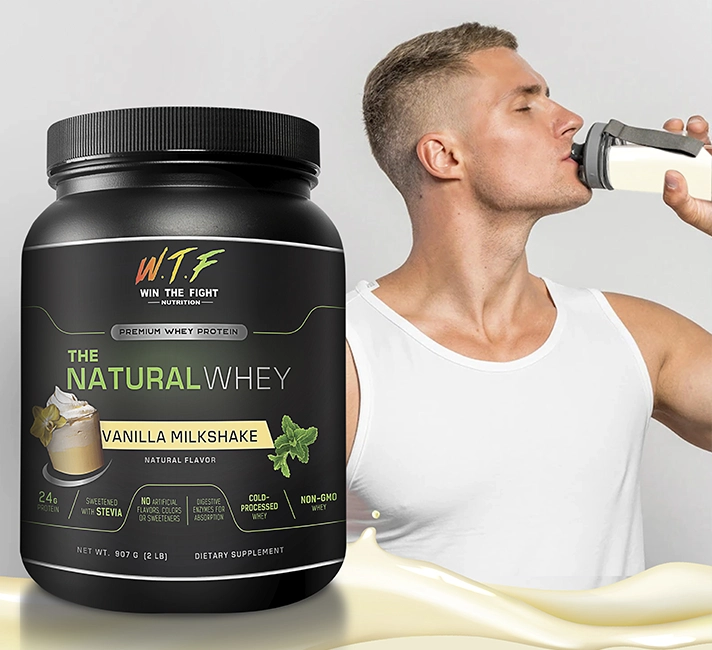 Vanilla Whey Protein Powder Muscle Gain webp